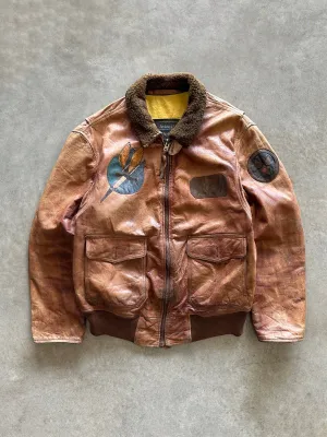 Layered Collar Foldable Collar 1990s Avirex G1 Jacket (M)