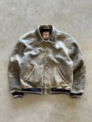 1990s Diesel leather Jacket (XL) Clean Lines