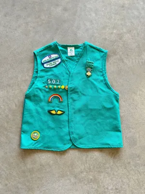 1990s scout vest (M) WindproofTechnology Roll Up Storage Design