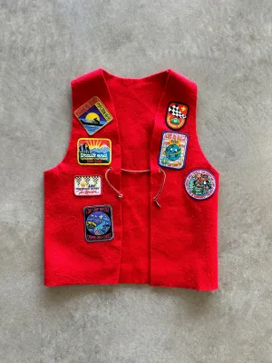 1990s scout vest (S) Thick Fabric Army Style