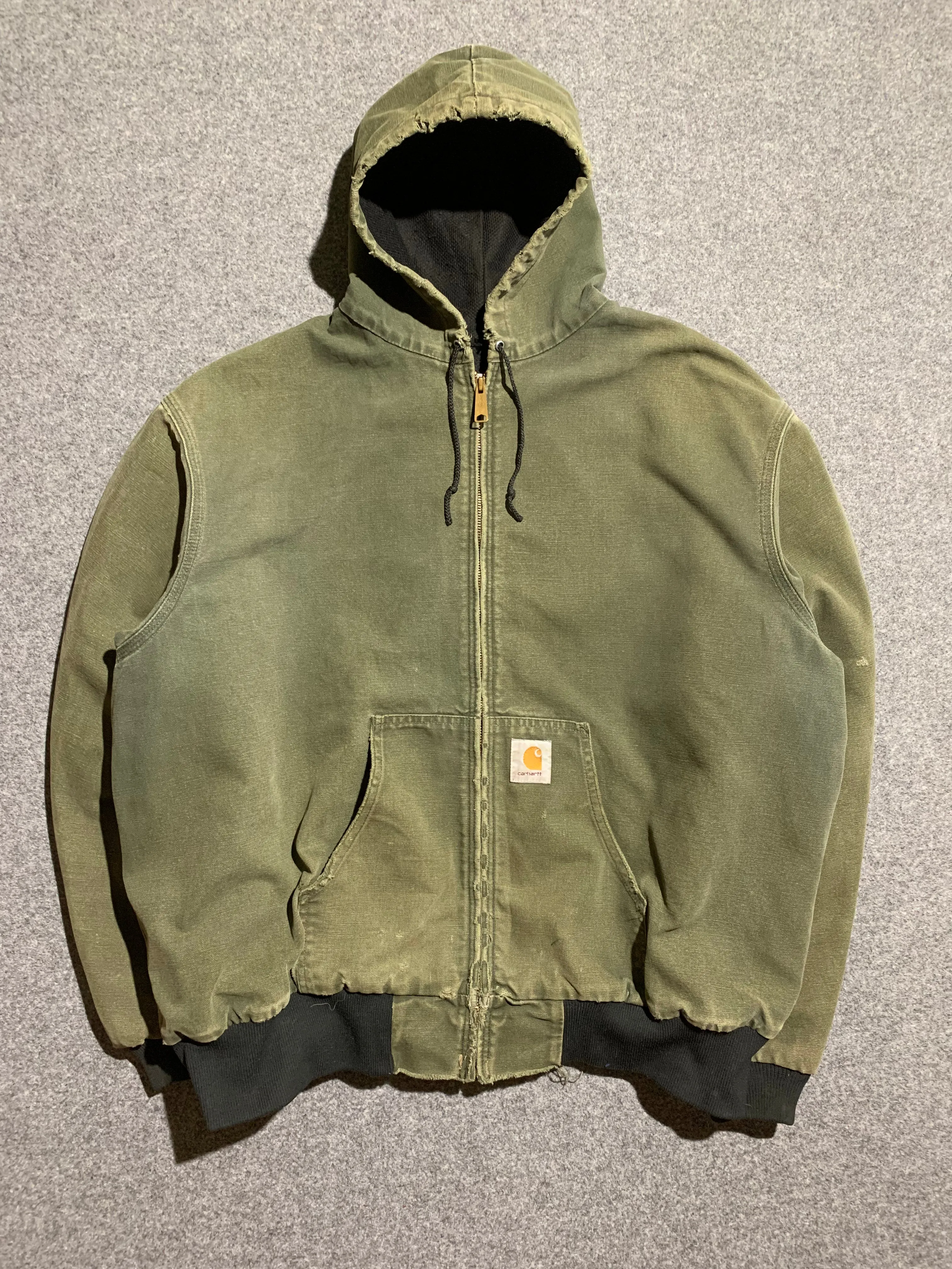 Minimal Detailing Windproof Material 90s Carhartt Active jacket Made in USA (XL)