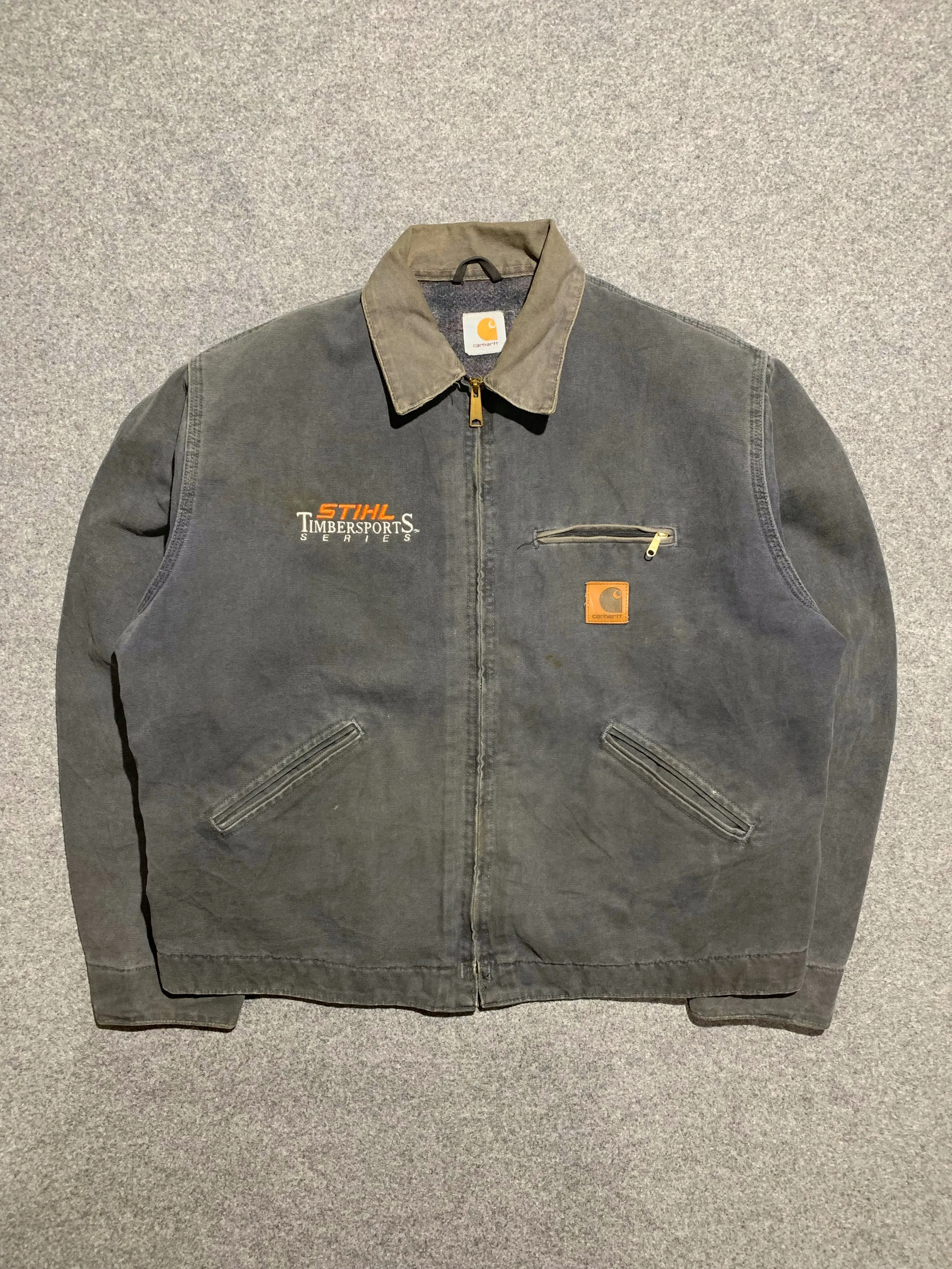 Subtle Design Detail ZipperClosure 90s Carhartt Detroit Jacket Made in USA (XL)
