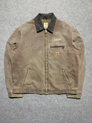 90s Carhartt Detroit Jacket Made in USA (XL) Flexible Shoulder Panels Convertible Features