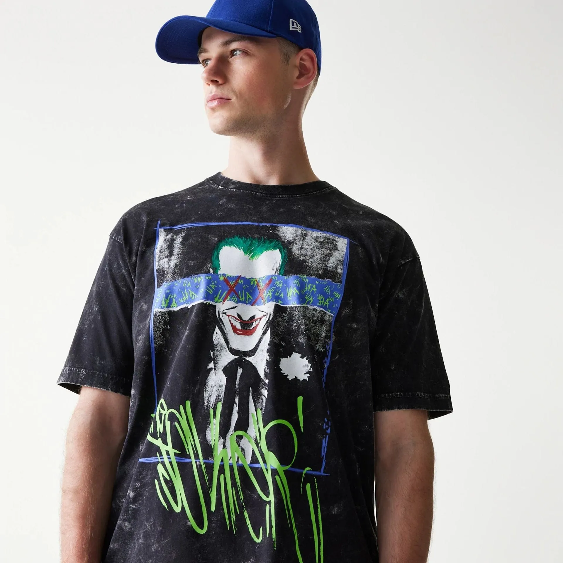 Fashionable Look Sporty Design New Era Joker Batman Black T-Shirt