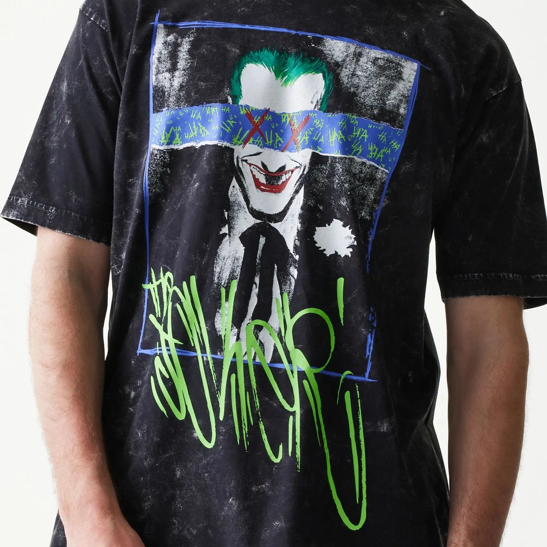 Feminine Fit New Era Joker Batman Black T-Shirt