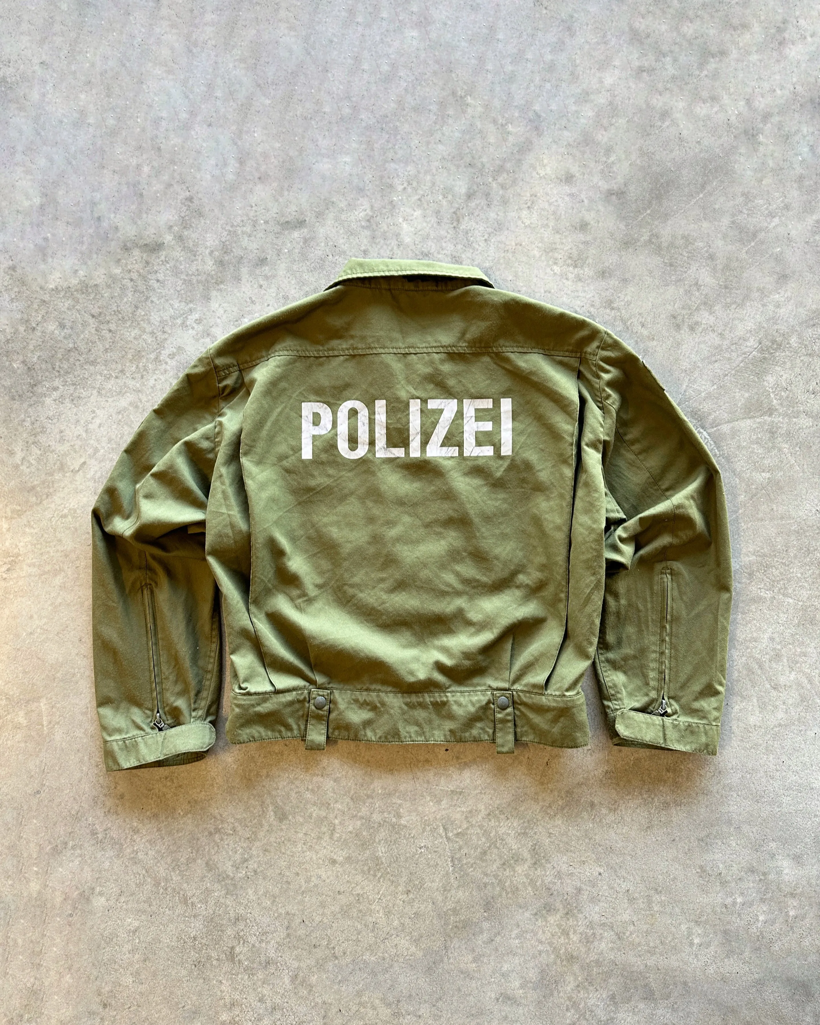 elastic waistband FoldableStorageCapability 00s Polizei German work jacket (M)