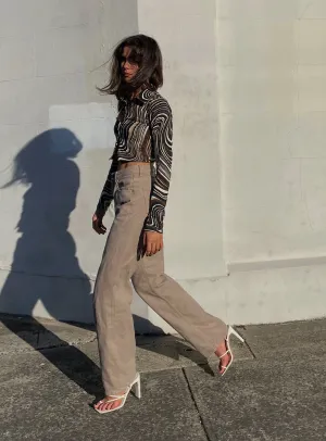 Motel Parallel Jeans Burnt Olive All Time Basic Bold Look Professional Wear