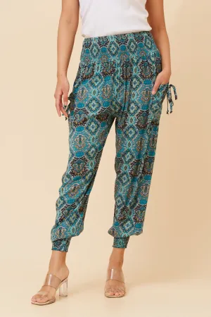 Daily Motion ABSTRACT PRINT BOHO HAREM PANTS