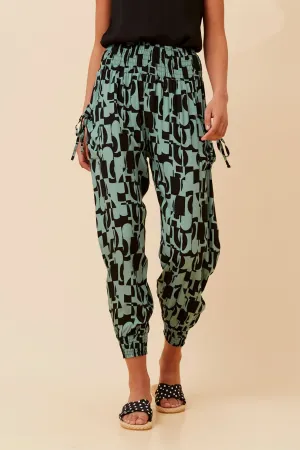 Perfect Comfort Fit Comfortable Layers ABSTRACT PRINT HAREM PANTS