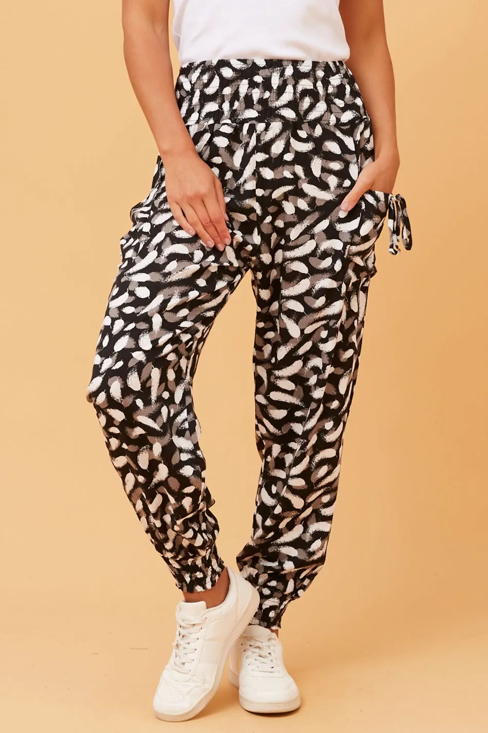 ABSTRACT PRINT HAREM PANTS Urban Style