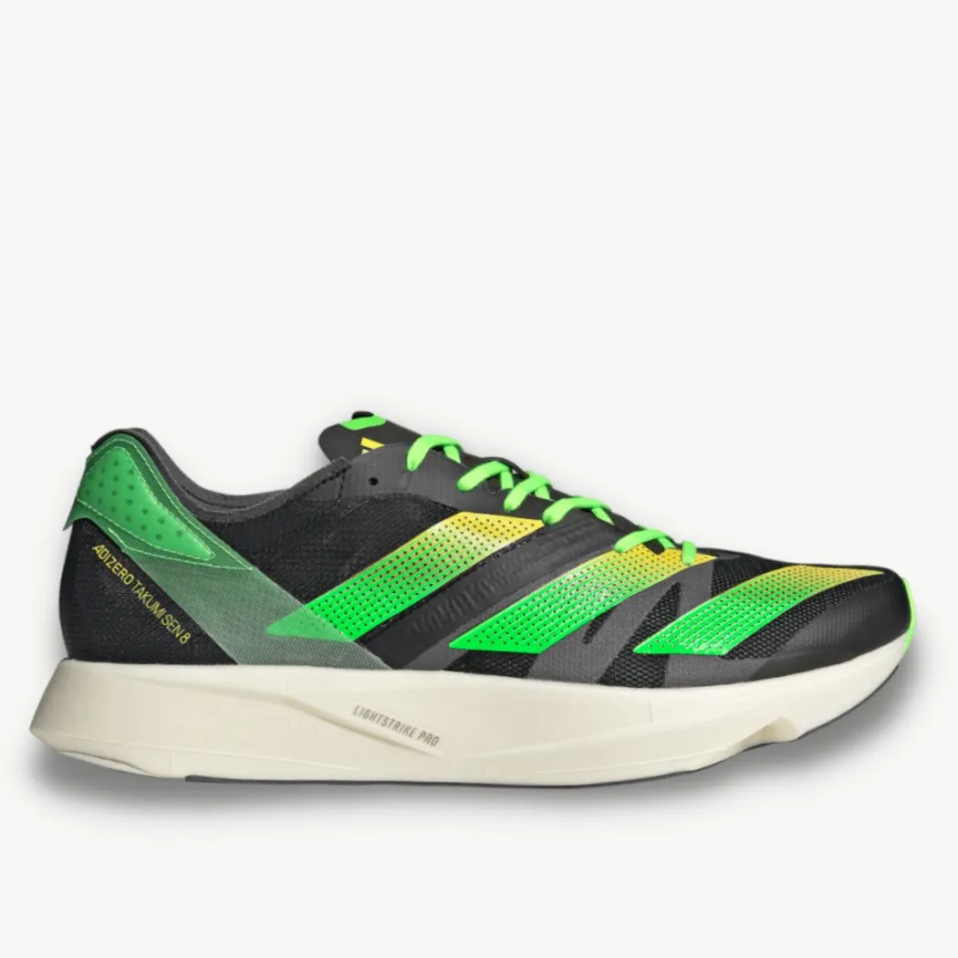 running on an indoor track shoes adidas Adizero Takumi Sen 8 Men's Running Shoes