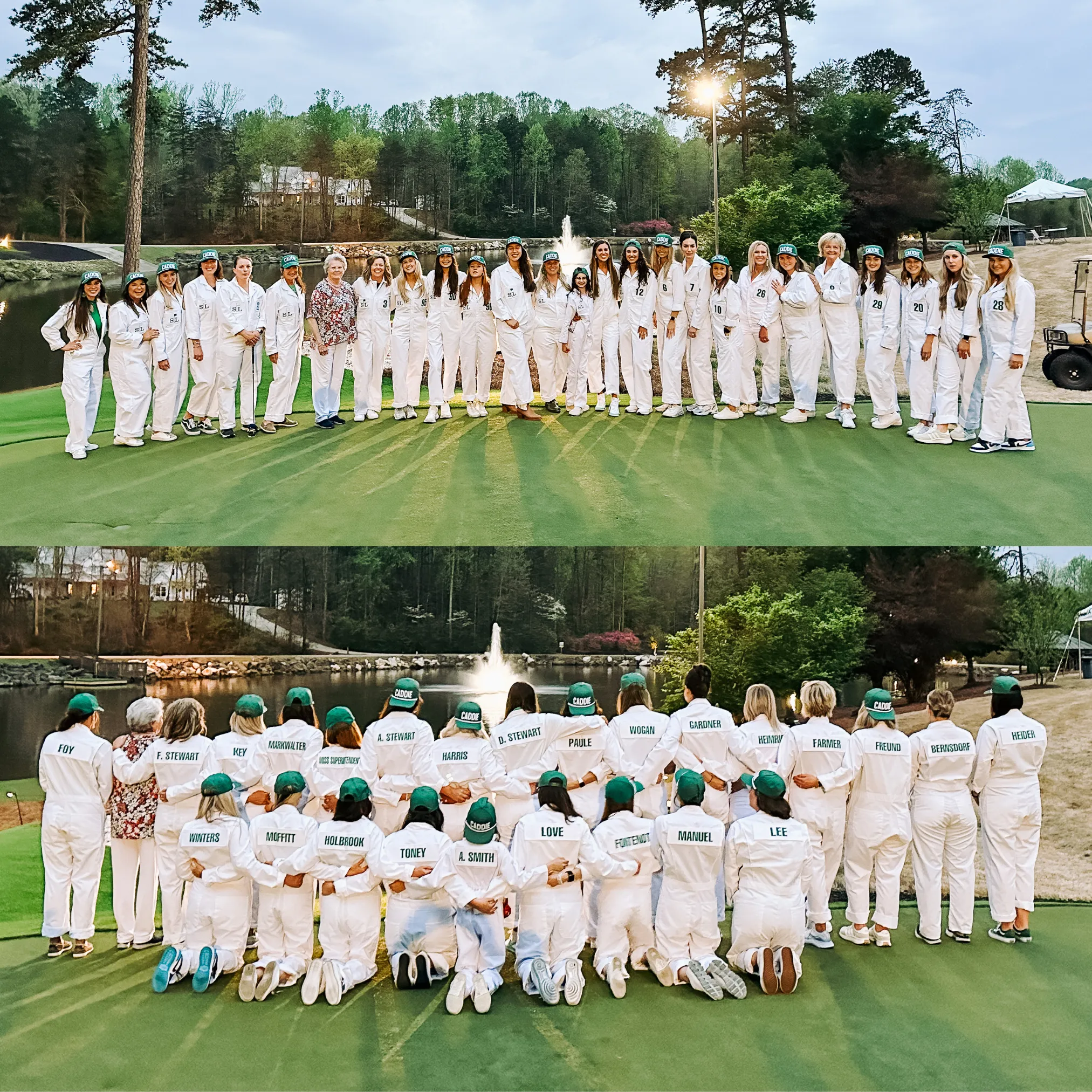 Light Fashion Layerable Look Adult Custom Caddie Uniform With Name and Number