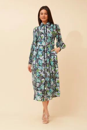 Festival Mood Layered Fit AGATHA FLORAL SHIRT DRESS