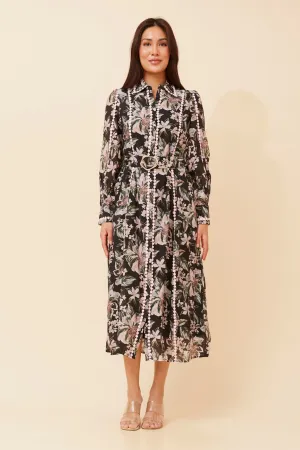 AGATHA FLORAL SHIRT DRESS Comfortable Look