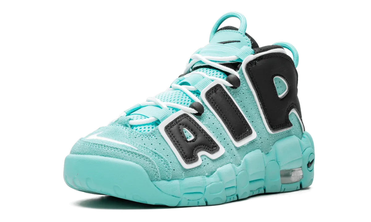 Foot Cradling Structure aerodynamic shoes Air More Uptempo (GS) "Light Aqua"