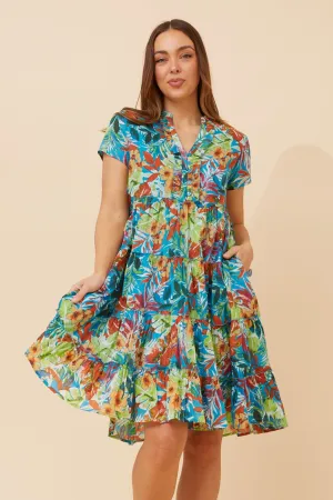 Versatile Comfort Dreamy Flow ALANIS TROPICAL PRINT DRESS