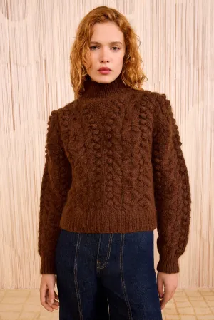 Albia Alpaca Knit Pullover - Walnut Fresh Glow Global Cool