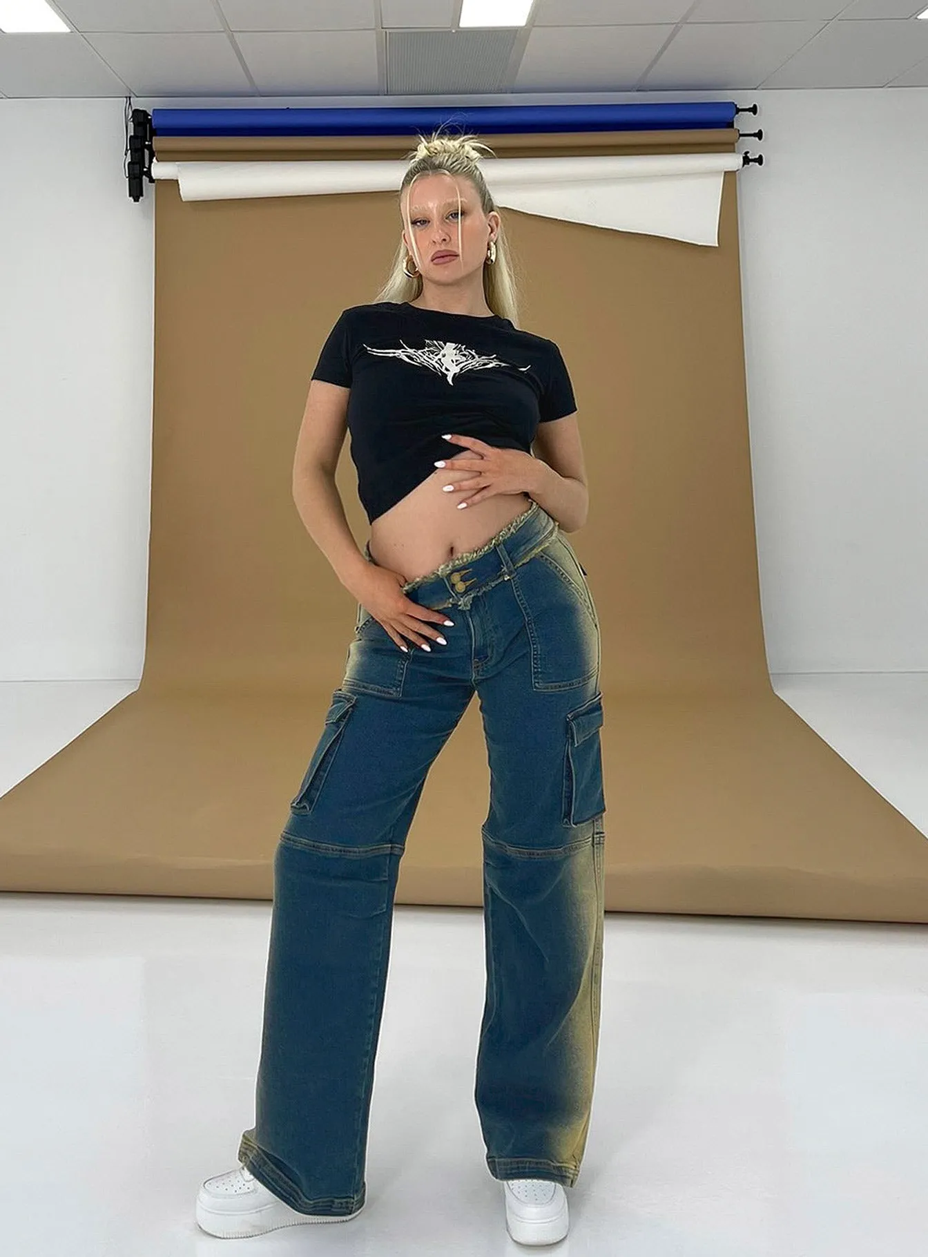 Pre Show Denim Jeans Mid Blue quick dry Chic Style