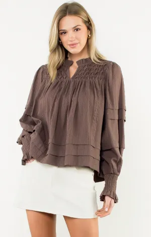 Amalia Long Sleeve V Neck Top Warm Socks Japan Neat