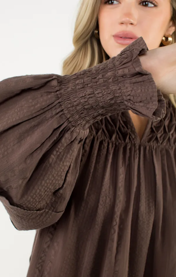 Amalia Long Sleeve V Neck Top Basic Wardrobe Mind Ease