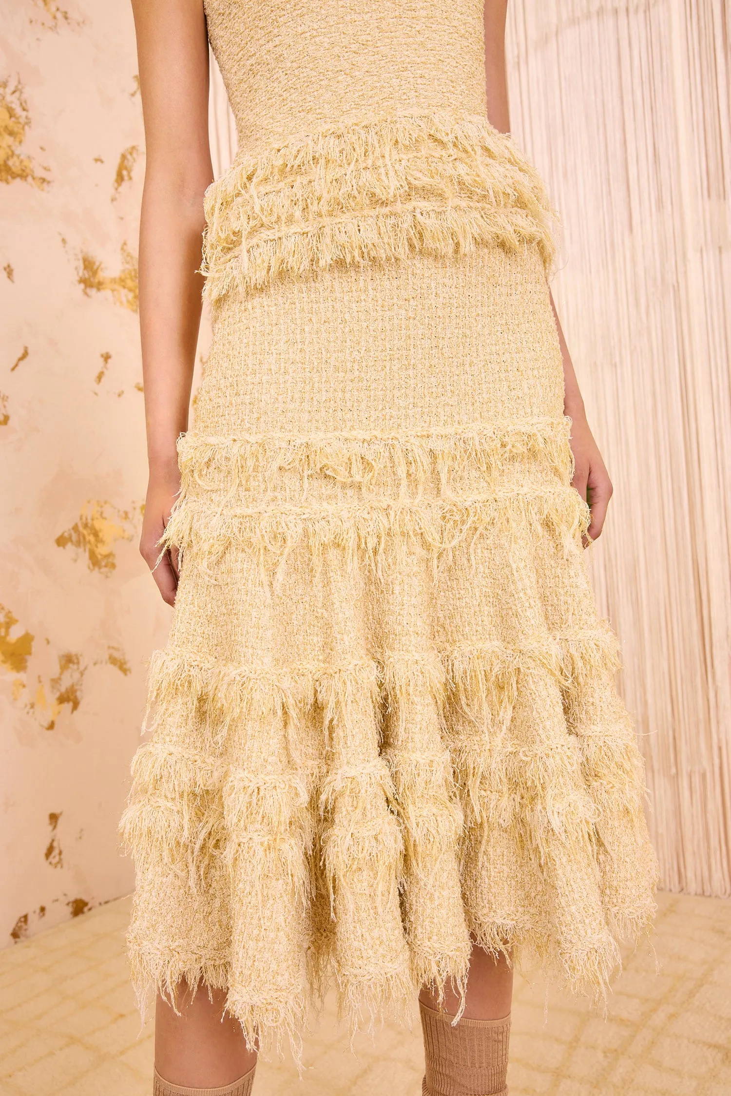 Andi Knit Tweed High Waist Skirt - Lumin Work Safe