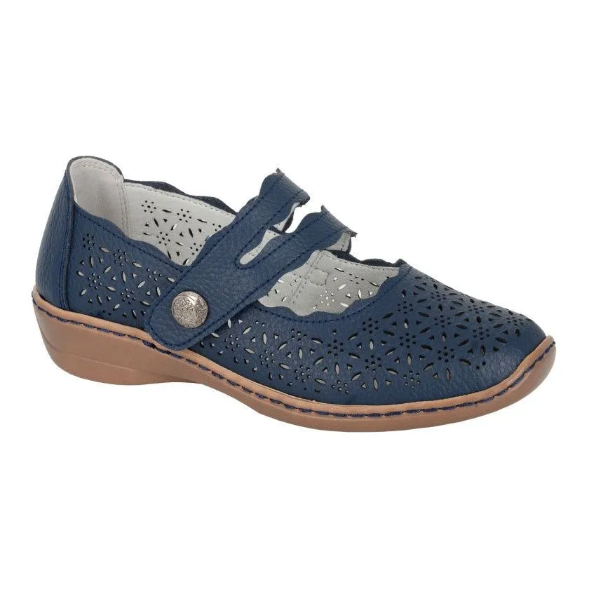 Office Friendly Boulevard Womens Shoe L641C Navy Blue Action