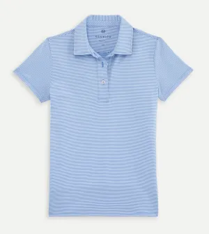 Smooth Jersey Texture High Density Fabric Renwick Stripe Performance Polo