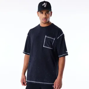 Soft and Flexible Performance Comfort New Era Wash Black Oversized T-Shirt