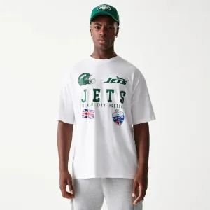 New York Jets NFL Games Collegiate White Oversized T-Shirt Non Iron Fabric Quick Dry Wear