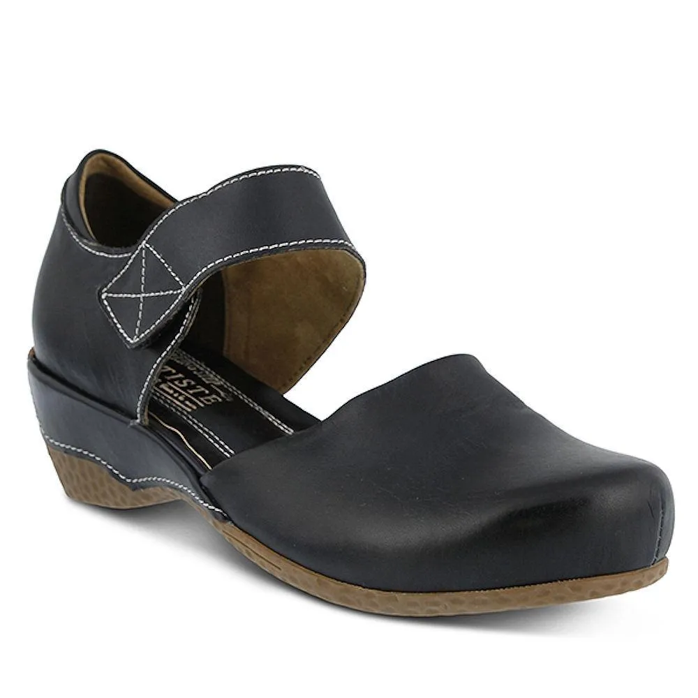 Neutral palette Spring Step Women's Gloss Black Leather