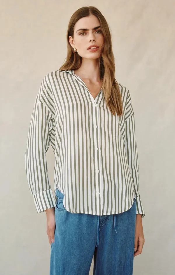 Oversized Button Down TensionAdjustedWaistband Stylish accessories