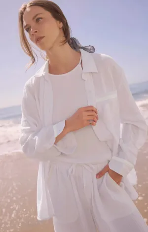 TaglessCollar Knit Gauze Shirt