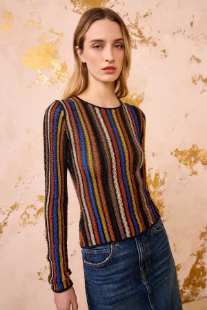 Ardith Knit Long Sleeve Top - Zoisite MoistureWicking Fabric