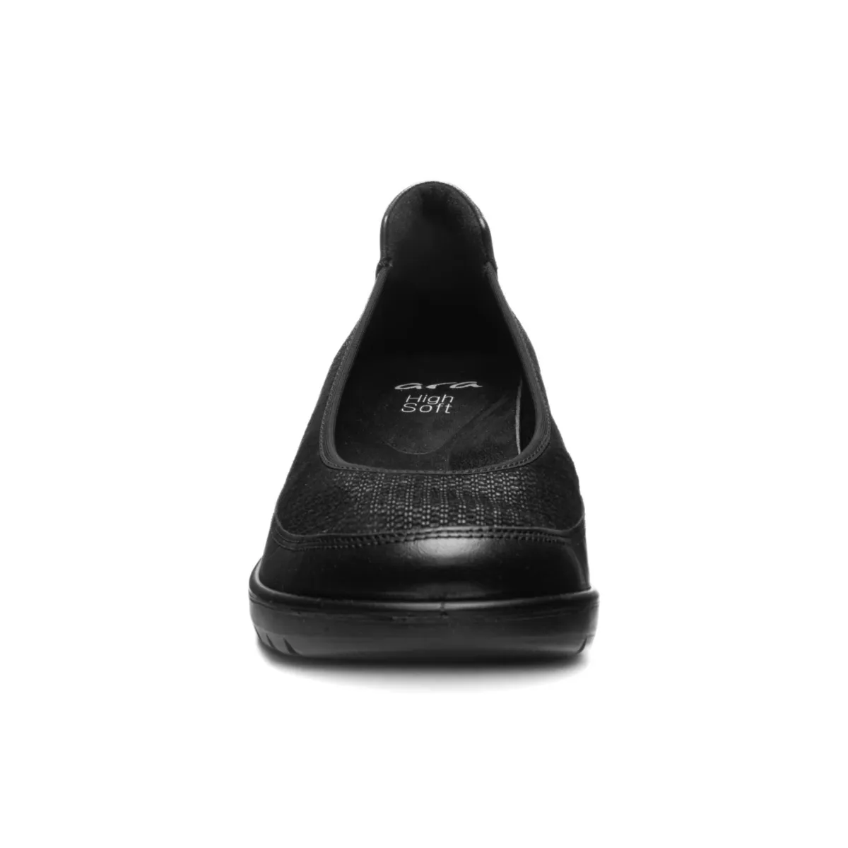 Ara Women's Zinnia Black Calf Leather Lightweight Mesh