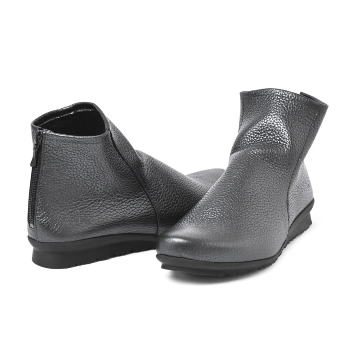 Arche Women's Baryky Grey/Silver Hopi Metal Leather Prairie Path