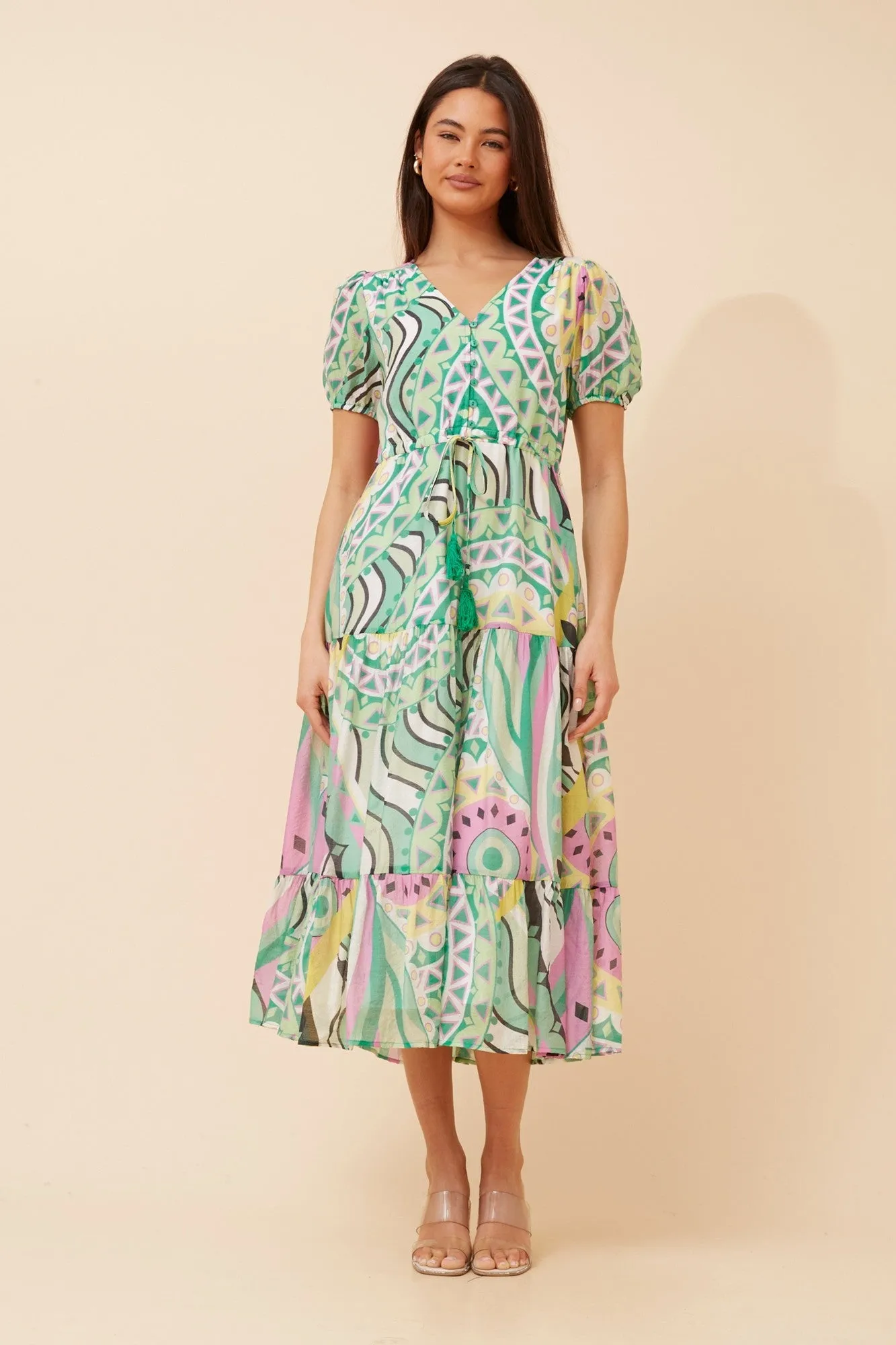 ARYA ABSTRACT PRINT MAXI DRESS Mood Flex