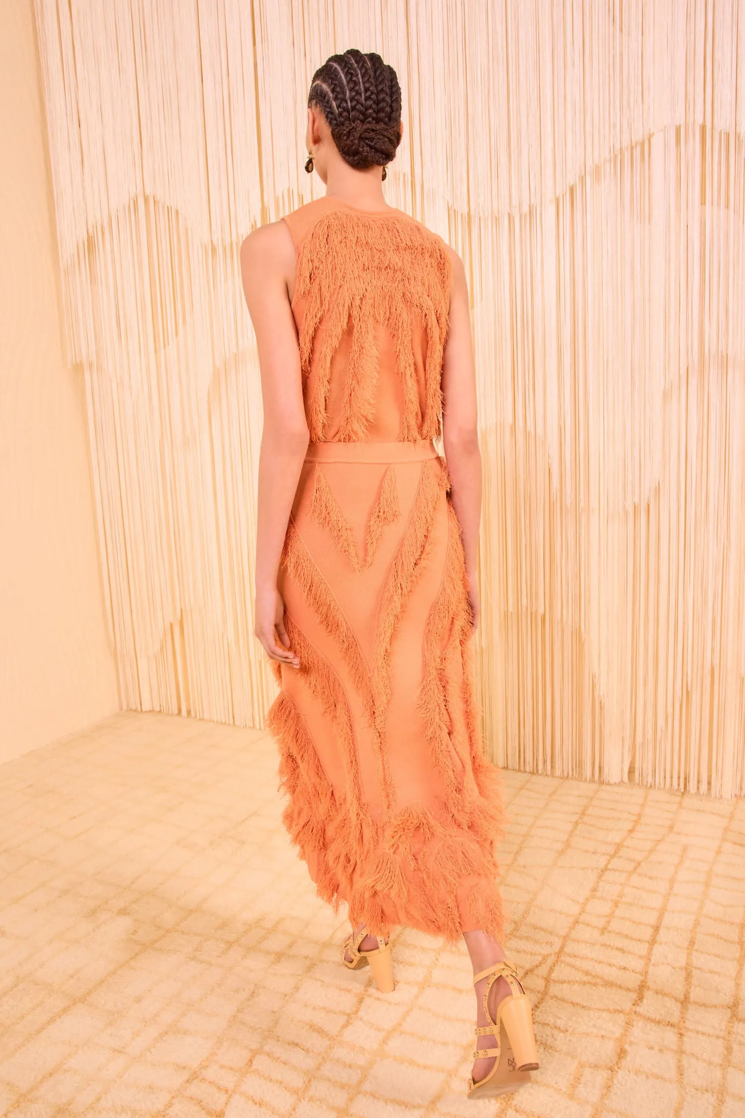 Run Core AntiPillingFabric Astrid Knit Maxi Skirt - Tulip