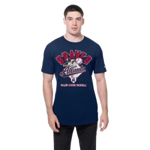 GarmentDyedTexture Atlanta Braves MLB Batting Practice Navy T-Shirt