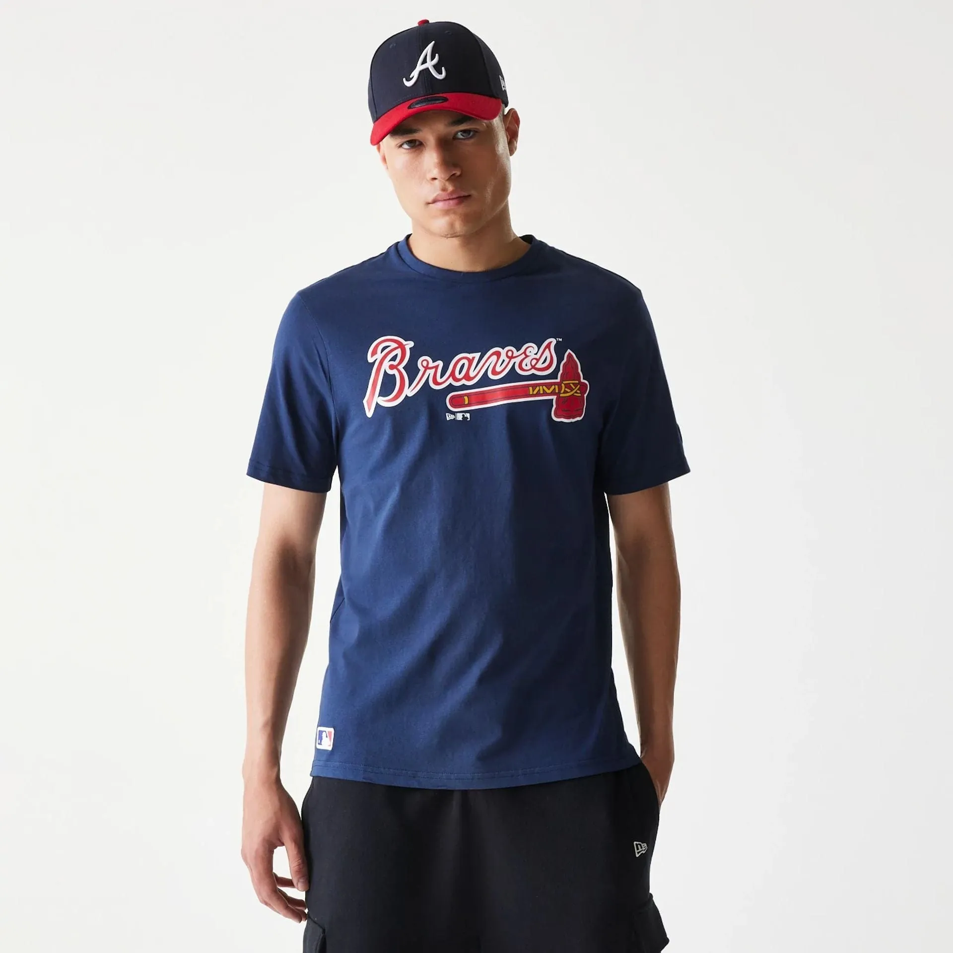 Ultra Soft Blended Textile Atlanta Braves MLB Regular Dark Blue T-Shirt