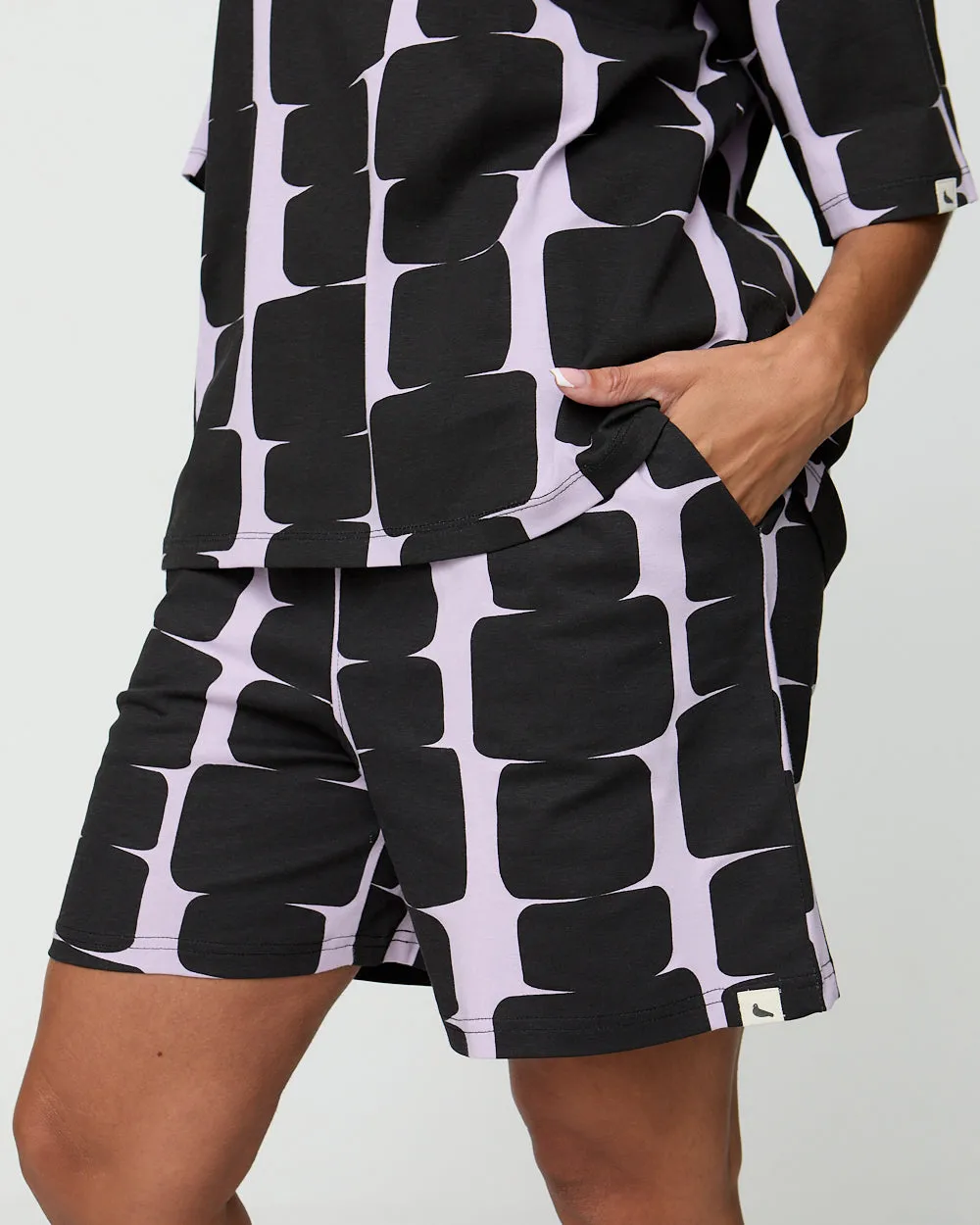 Audrey Lilac Cairn Print Shorts Concert wear school outfit