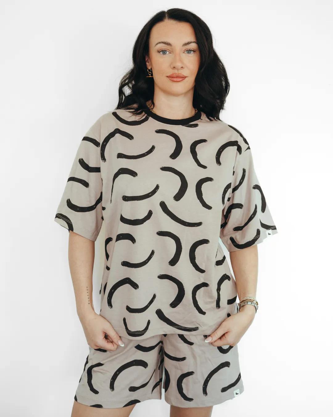 Audrey Stone Cove Print Shorts Relaxed Movement Quick Drying