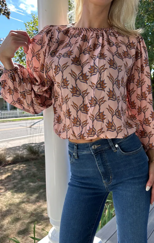 SmoothEdgeTrim Spark Soul Ayla Blouse in Quinn Redwood