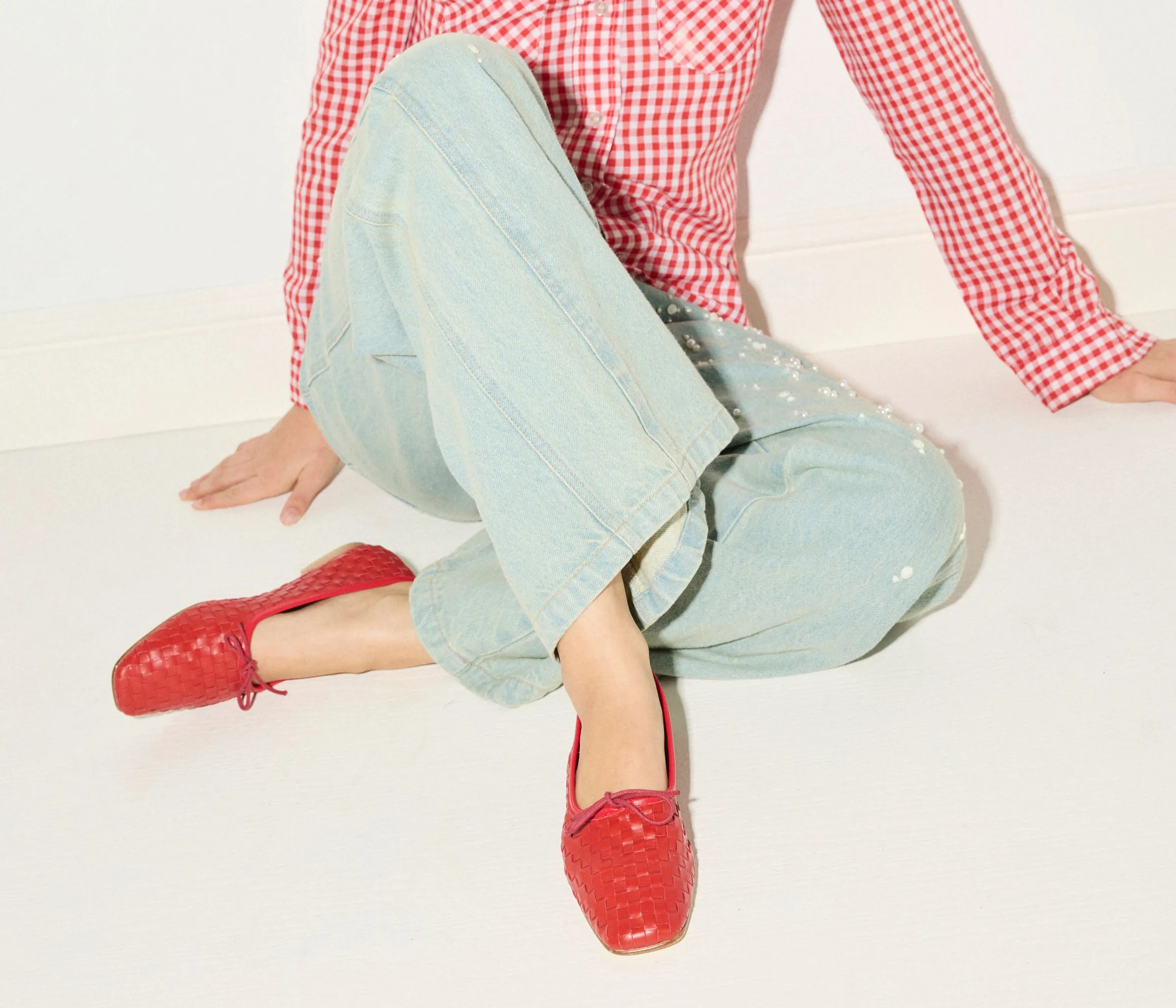 JADA SQUARE TOE BALLET FLAT Partner Hike Pause Step