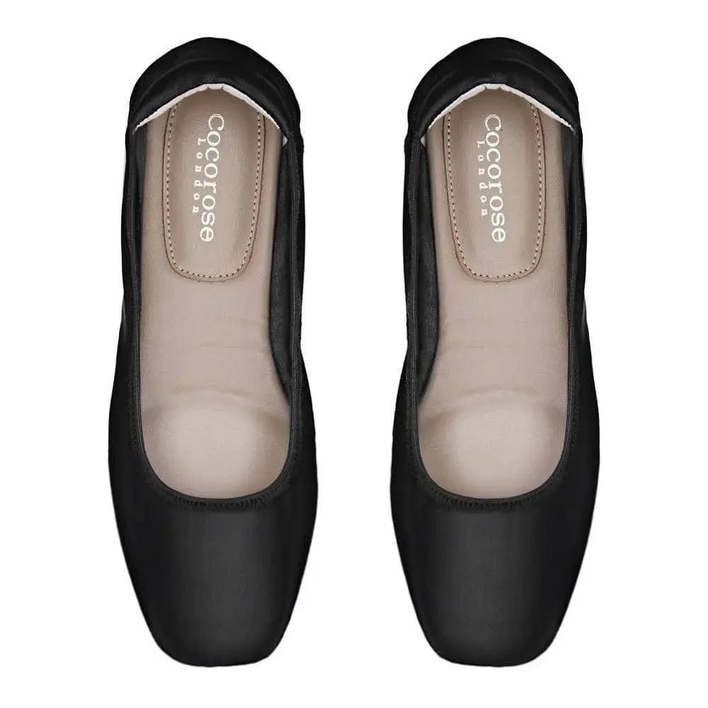 Team Jog Anti scratch Barnes - Black Leather Ballet Flats