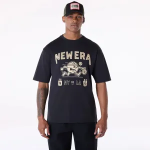 Formal Style New Era Basketball Graphic Black T-Shirt