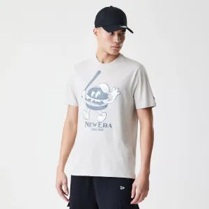 Stylish Wearable Light and Breathable New Era Burger Graphic Cream T-Shirt