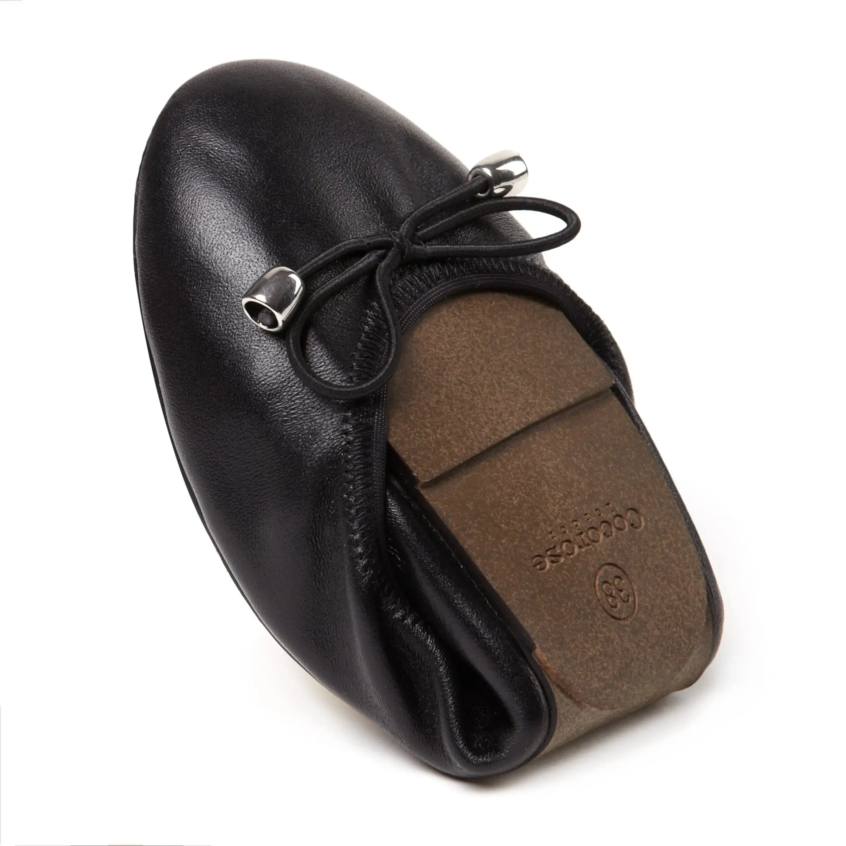 Sandringham - Black Leather Ballet Flats Chill Style Ventilated