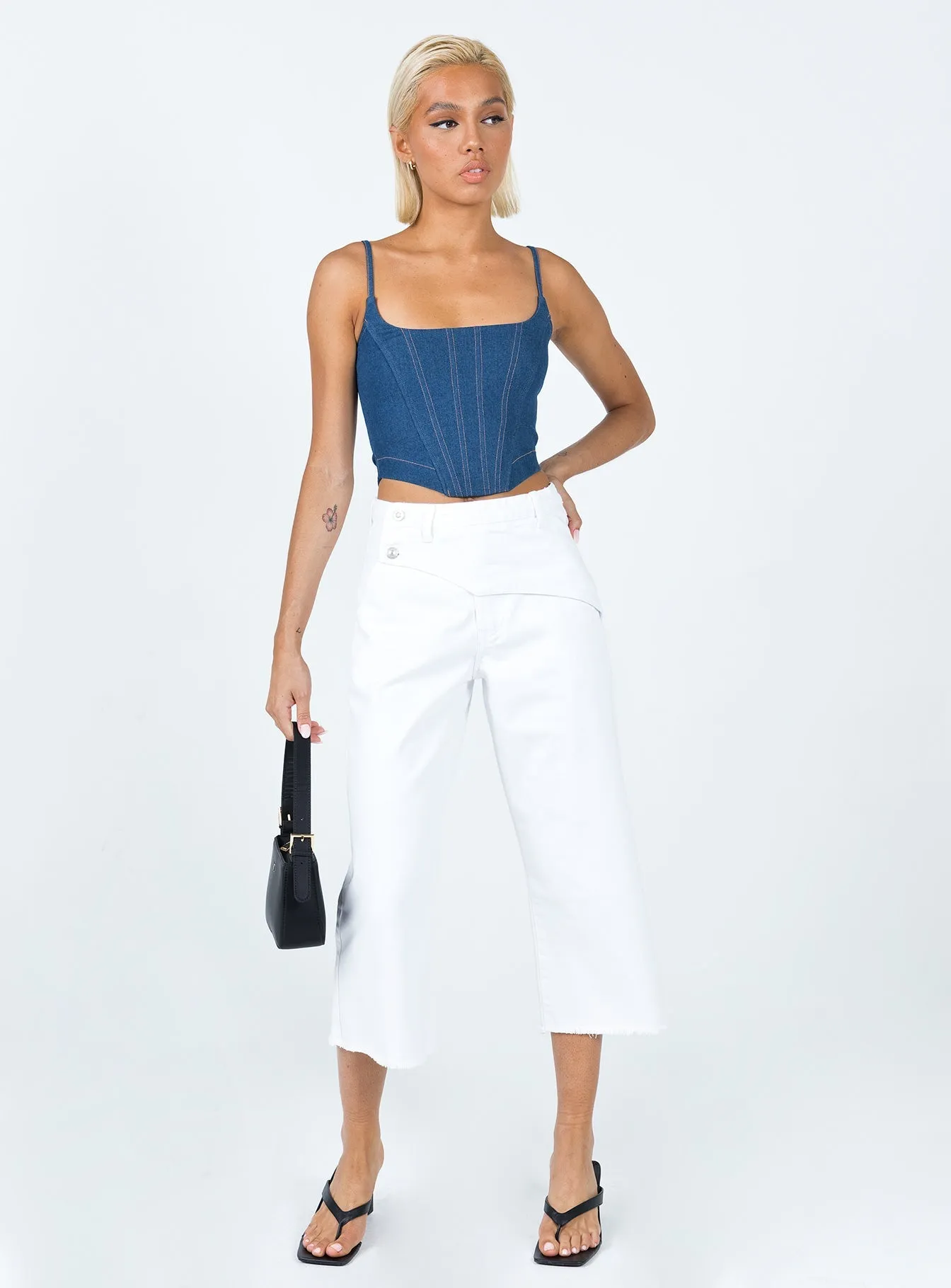 Raw Hem Design Berlin 90's Denim Jeans White