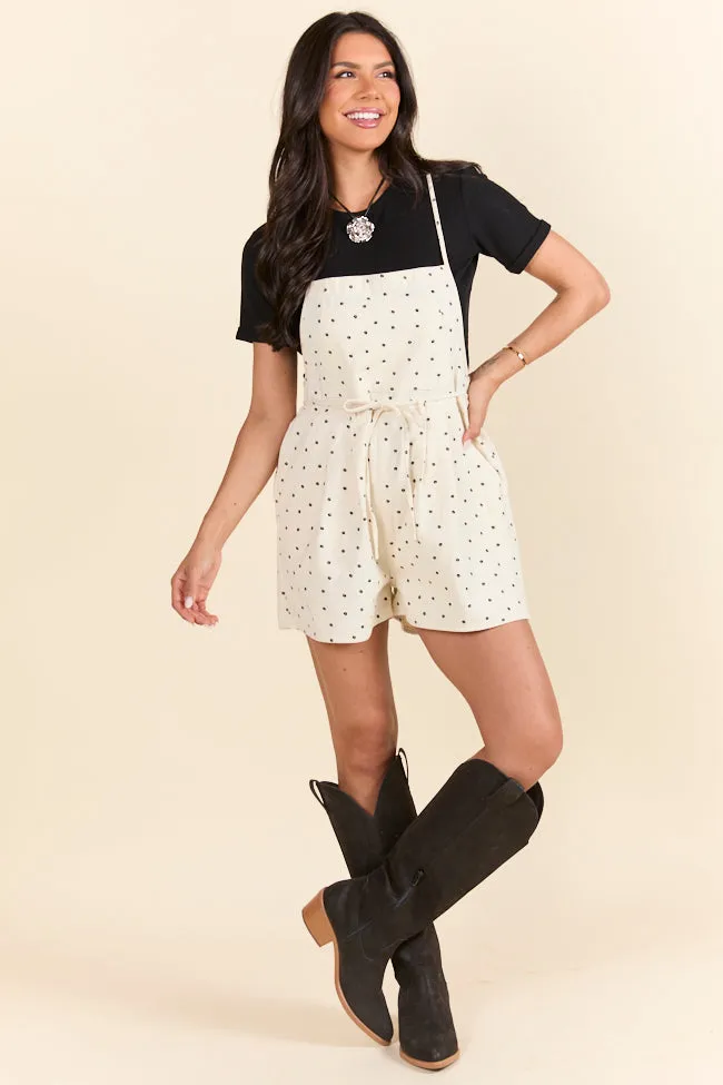 Better Perspective Black and White Daisy Denim Romper FINAL SALE MinimalistDesign