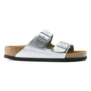 Birkenstock Women's Arizona Birko-Flor Silver Coach Step
